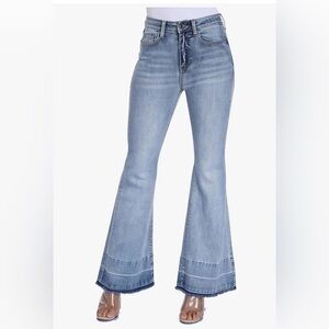 Womens Denim High Waisted Flare Pants Stretchy Bootcut Jeans NEW SZ 9